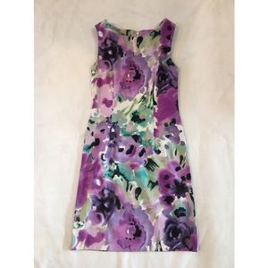 Connected, Purple floral dress